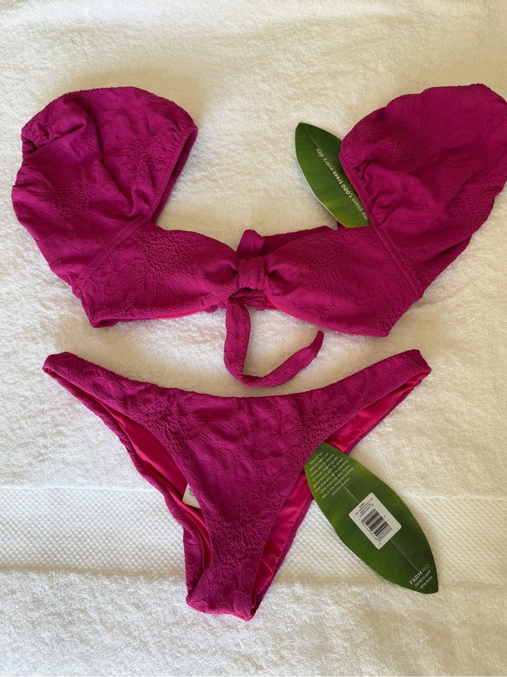 Set - Farm Rio Pink Gerbera Daisy Bikini - Picture 10 of 14